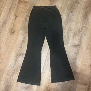 Aerie Groove On Velvet ribbed High Waisted Flare Pants Olive green size small